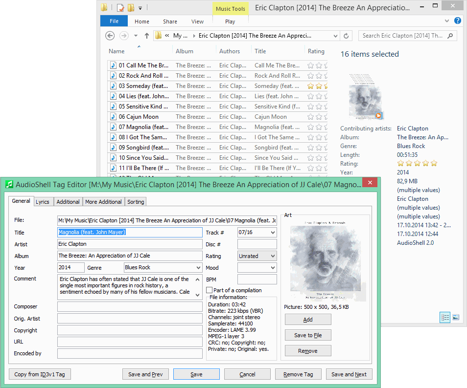 AudioShell freeware screenshot